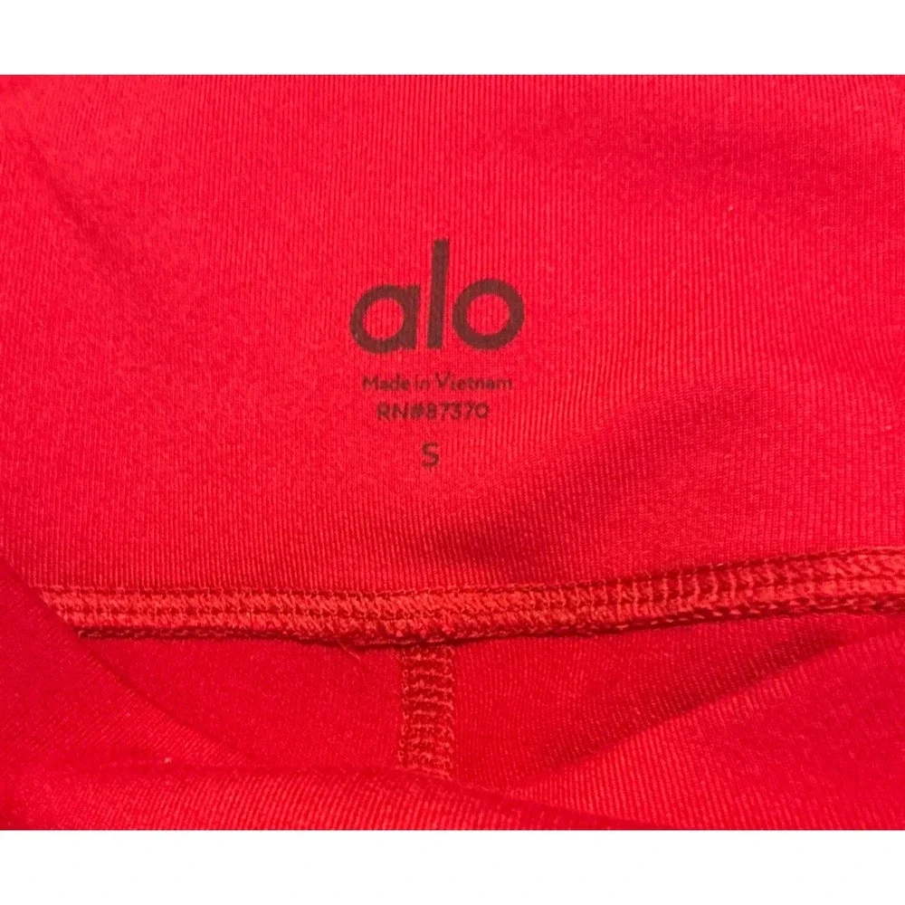 Alo Yoga Airlift 7/8 High Waisted Leggings Pants Bright Red Small